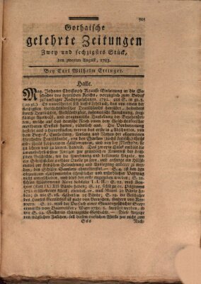 Gothaische gelehrte Zeitungen Samstag 2. August 1783