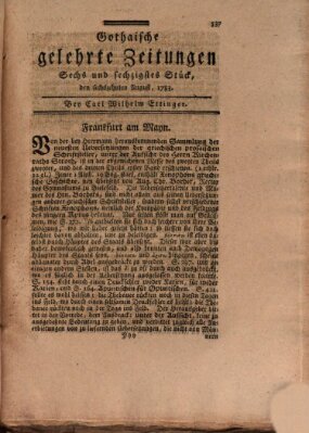 Gothaische gelehrte Zeitungen Samstag 16. August 1783