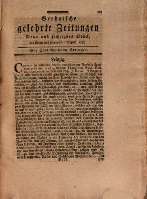 Gothaische gelehrte Zeitungen Mittwoch 27. August 1783