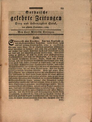 Gothaische gelehrte Zeitungen Mittwoch 10. September 1783