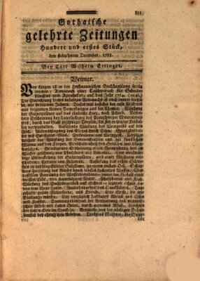 Gothaische gelehrte Zeitungen Mittwoch 17. Dezember 1783