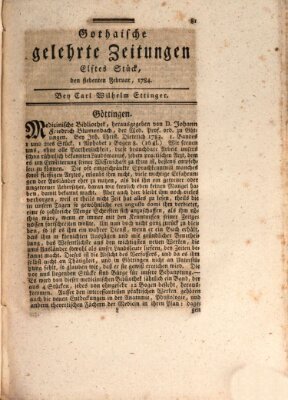 Gothaische gelehrte Zeitungen Samstag 7. Februar 1784