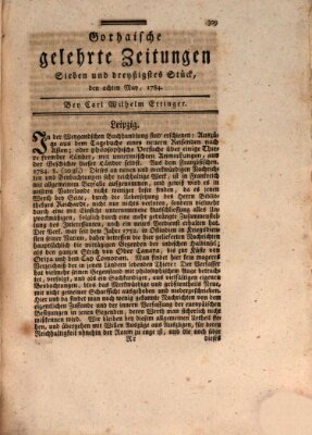 Gothaische gelehrte Zeitungen Samstag 8. Mai 1784