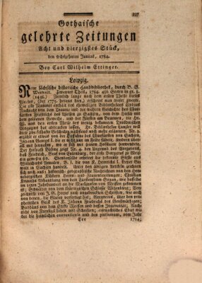 Gothaische gelehrte Zeitungen Mittwoch 16. Juni 1784