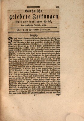 Gothaische gelehrte Zeitungen Mittwoch 30. Juni 1784