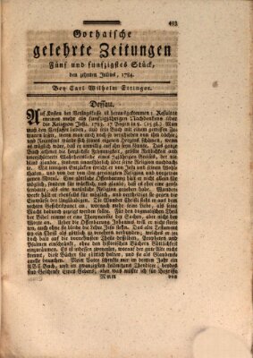 Gothaische gelehrte Zeitungen Samstag 10. Juli 1784