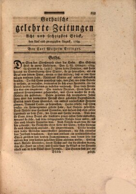 Gothaische gelehrte Zeitungen Mittwoch 25. August 1784