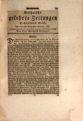 Gothaische gelehrte Zeitungen Mittwoch 23. Februar 1785