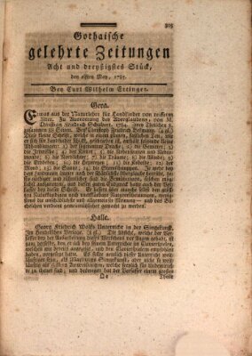 Gothaische gelehrte Zeitungen Mittwoch 11. Mai 1785