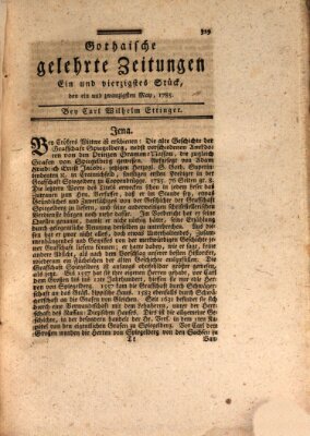 Gothaische gelehrte Zeitungen Samstag 21. Mai 1785