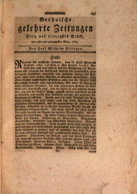 Gothaische gelehrte Zeitungen Samstag 28. Mai 1785