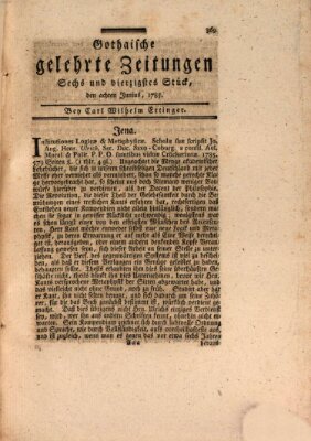 Gothaische gelehrte Zeitungen Mittwoch 8. Juni 1785