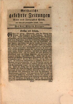 Gothaische gelehrte Zeitungen Samstag 23. Juli 1785