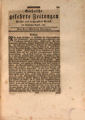 Gothaische gelehrte Zeitungen Mittwoch 17. August 1785