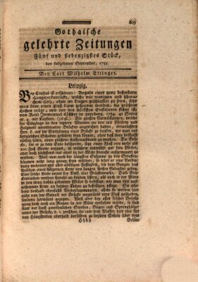 Gothaische gelehrte Zeitungen Samstag 17. September 1785