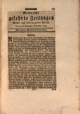 Gothaische gelehrte Zeitungen Mittwoch 21. September 1785