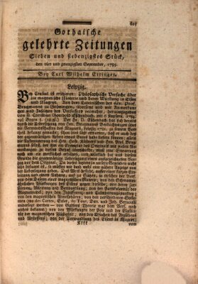 Gothaische gelehrte Zeitungen Samstag 24. September 1785