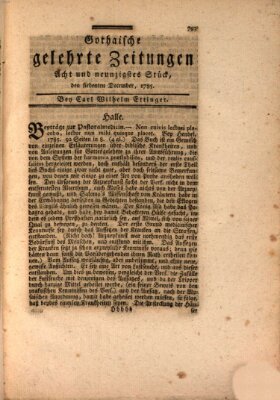 Gothaische gelehrte Zeitungen Mittwoch 7. Dezember 1785