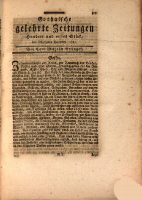 Gothaische gelehrte Zeitungen Samstag 17. Dezember 1785