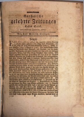 Gothaische gelehrte Zeitungen Mittwoch 4. Januar 1786