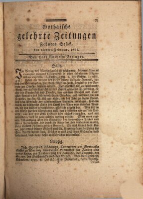 Gothaische gelehrte Zeitungen Samstag 4. Februar 1786