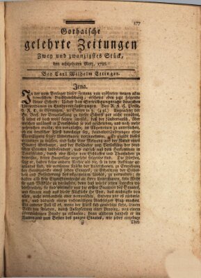 Gothaische gelehrte Zeitungen Samstag 18. März 1786