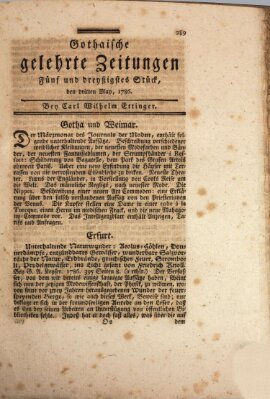 Gothaische gelehrte Zeitungen Mittwoch 3. Mai 1786