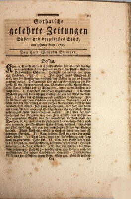 Gothaische gelehrte Zeitungen Mittwoch 10. Mai 1786