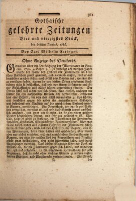 Gothaische gelehrte Zeitungen Samstag 3. Juni 1786