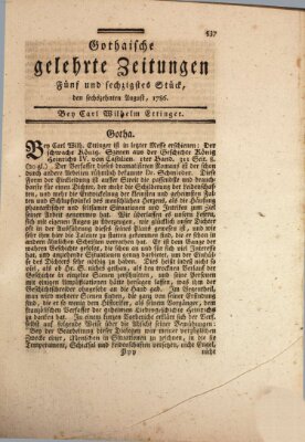 Gothaische gelehrte Zeitungen Mittwoch 16. August 1786