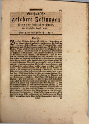 Gothaische gelehrte Zeitungen Mittwoch 30. August 1786