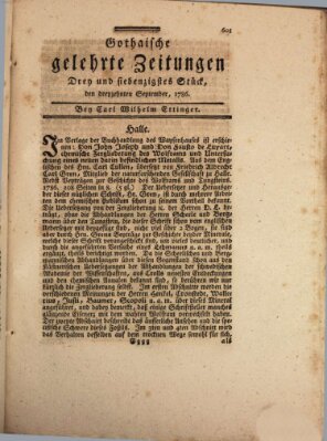 Gothaische gelehrte Zeitungen Mittwoch 13. September 1786