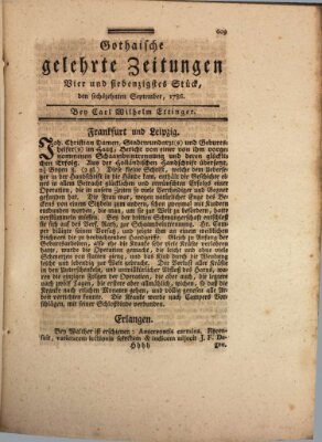 Gothaische gelehrte Zeitungen Samstag 16. September 1786