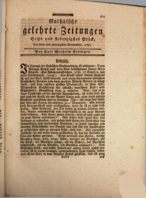 Gothaische gelehrte Zeitungen Samstag 23. September 1786