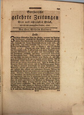 Gothaische gelehrte Zeitungen Samstag 21. Oktober 1786