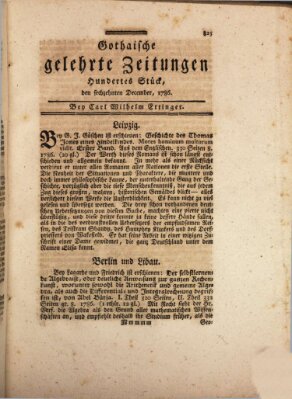 Gothaische gelehrte Zeitungen Samstag 16. Dezember 1786