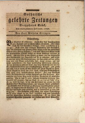 Gothaische gelehrte Zeitungen Mittwoch 14. Februar 1787