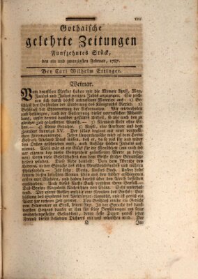 Gothaische gelehrte Zeitungen Mittwoch 21. Februar 1787