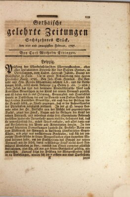 Gothaische gelehrte Zeitungen Samstag 24. Februar 1787