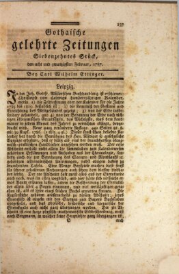 Gothaische gelehrte Zeitungen Mittwoch 28. Februar 1787