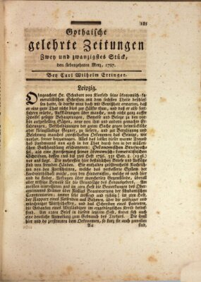 Gothaische gelehrte Zeitungen Samstag 17. März 1787