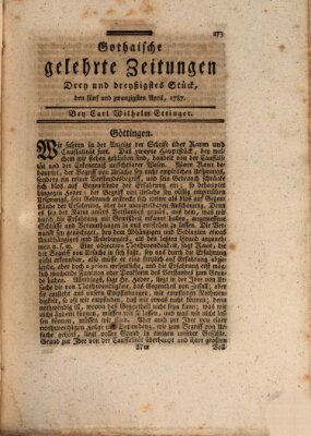 Gothaische gelehrte Zeitungen Mittwoch 25. April 1787