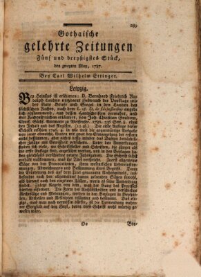 Gothaische gelehrte Zeitungen Mittwoch 2. Mai 1787