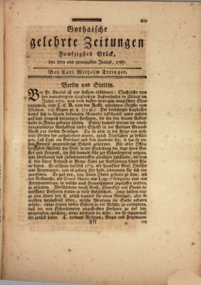 Gothaische gelehrte Zeitungen Samstag 23. Juni 1787