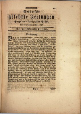 Gothaische gelehrte Zeitungen Samstag 14. Juli 1787