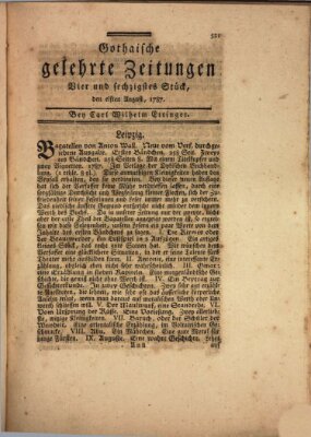 Gothaische gelehrte Zeitungen Samstag 11. August 1787