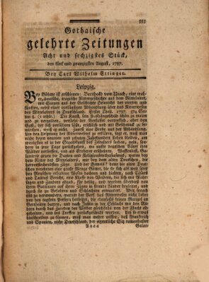 Gothaische gelehrte Zeitungen Samstag 25. August 1787