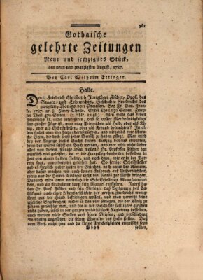 Gothaische gelehrte Zeitungen Mittwoch 29. August 1787