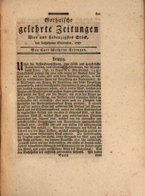 Gothaische gelehrte Zeitungen Samstag 15. September 1787