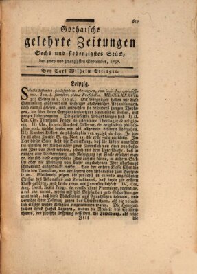 Gothaische gelehrte Zeitungen Samstag 22. September 1787